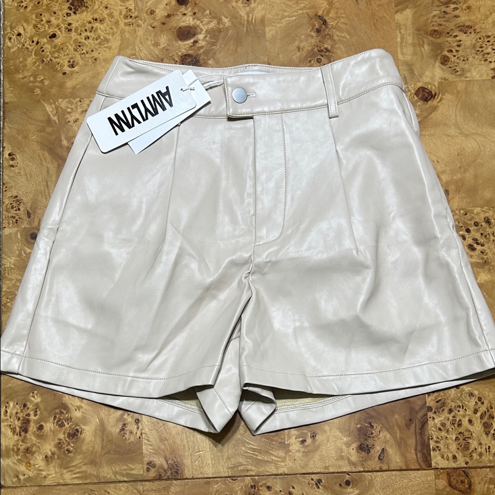 Faux leather shorts NWT